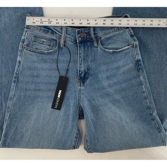 NWT Fashion Nova Women’s Classic 90s Low Stretch Straight Leg Jeans Size 1 - Picture 7 of 9